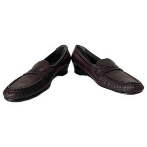 SAS Shoes Women’s Sz 10 S Tripad Comfort Low Wedge Slip On Brown Moc Toe Casual